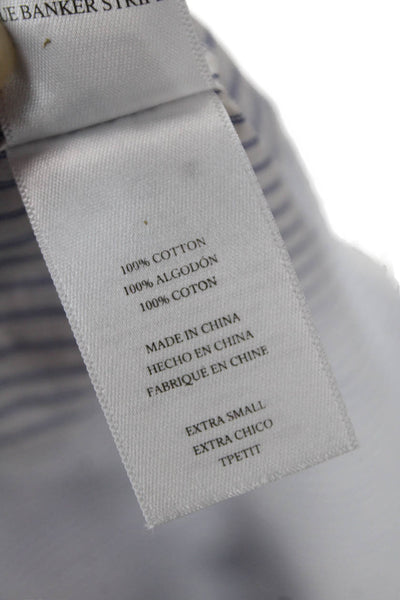 Rails Cotton Striped Long Sleeve Collared Button-Down Shirt White Size XS