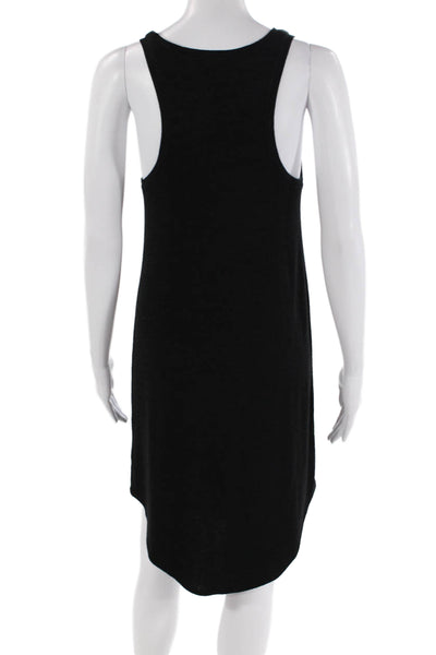 Leith Womens Racerback Sleeveless Casual Tank Top Dress Solid Black Size XS
