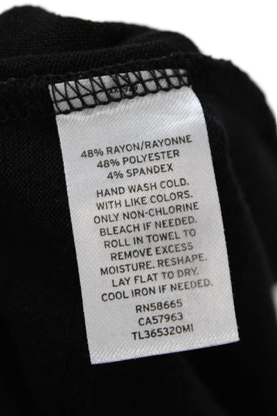 Leith Womens Racerback Sleeveless Casual Tank Top Dress Solid Black Size XS