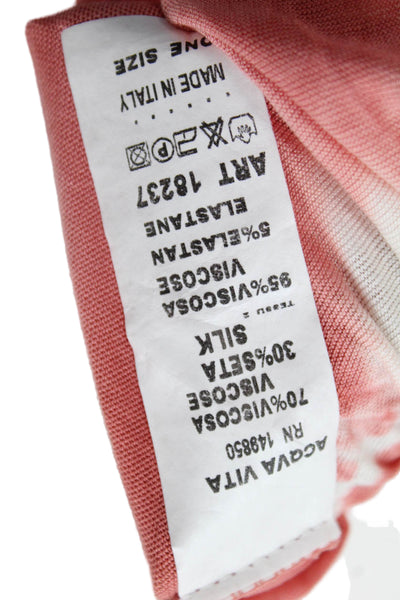 Aquavita Womens Textured Sleeveless Ruched Tie Dye Dress Pink Size S