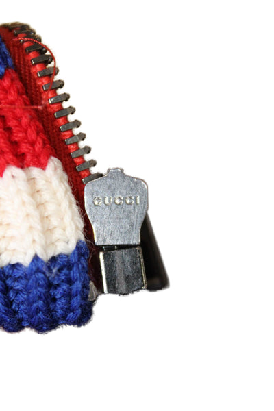 Gucci Mens Silk Full Zipper Duck Bomber Jacket Red Blue Size EUR 52