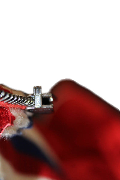 Gucci Mens Silk Full Zipper Duck Bomber Jacket Red Blue Size EUR 52