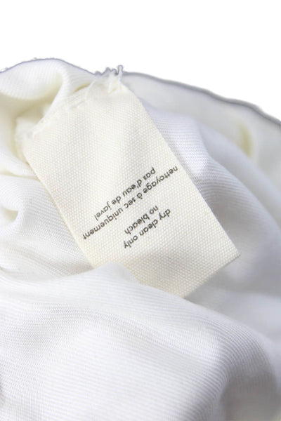 Donni Womens High Rise Drawstring Twill Short Shorts White Size Extra Small