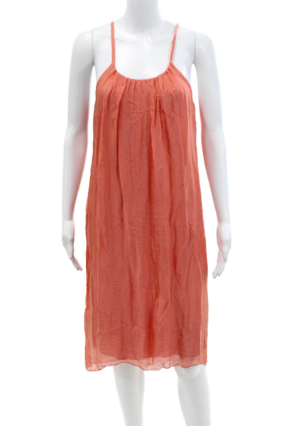 Aquavita Womens Sleeveless Round Neck Layered Mini Dress Pink One Size