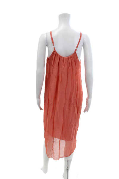 Aquavita Womens Sleeveless Round Neck Layered Mini Dress Pink One Size