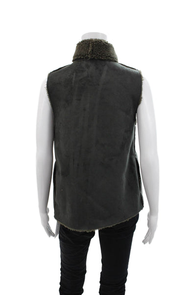 Velvet by Graham & Spencer Womens Open Front Sleeveless Vest Black Size XS