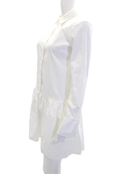 Splendid X Damsel Womens Cotton Long Sleeve Drop Waist Dress White Size XS