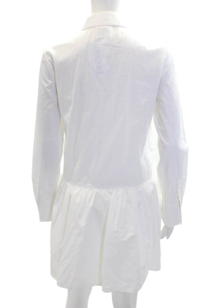 Splendid X Damsel Womens Cotton Long Sleeve Drop Waist Dress White Size XS