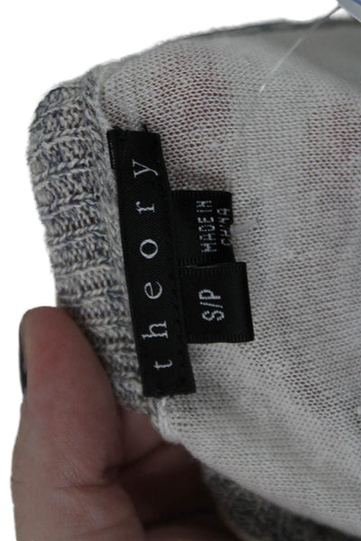 Theory Womens Linen Sleeveless Scoop Neck Pullover Tank Top Gray Size S