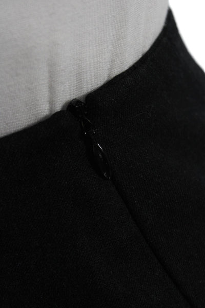 Akris Womens Side Zip Knee Length Pencil Skirt Dark Gray Wool Size 8