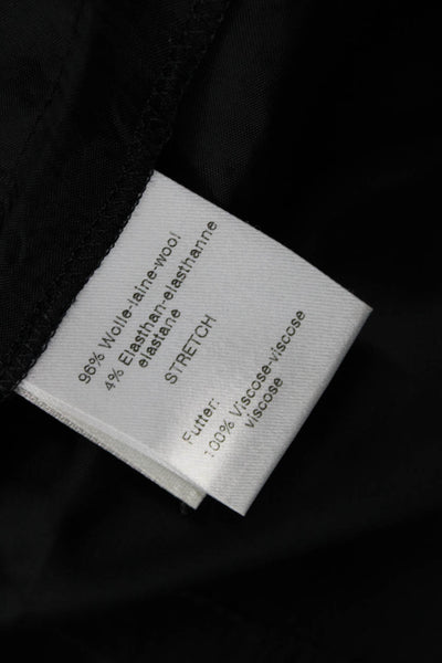 Akris Womens Side Zip Knee Length Pencil Skirt Dark Gray Wool Size 8
