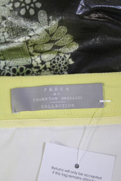 Preen By Thornton Bregazzi Womens Abstract Print Pencil Skirt Multicolor Size S
