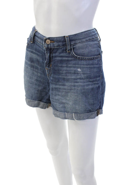 J Brand Womens Cotton Cut Off Denim Zip Fly Joey Short Blue Size 26