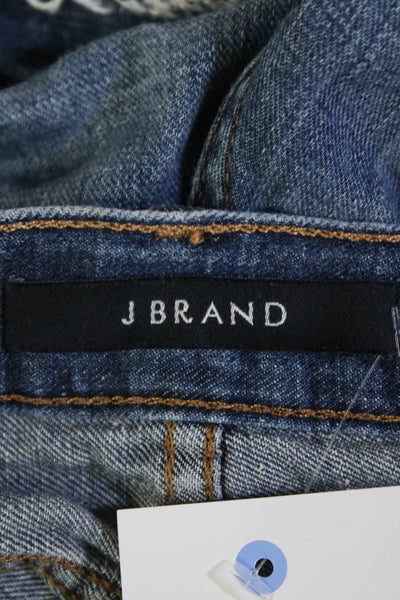J Brand Womens Cotton Cut Off Denim Zip Fly Joey Short Blue Size 26