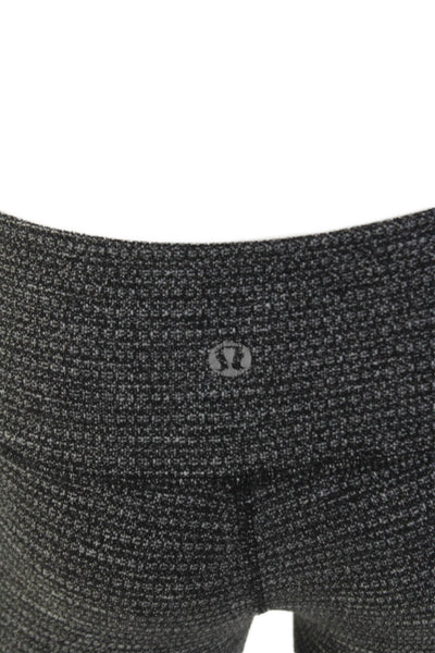 Lululemon Womens High Waisted Stretch Capri Athletic Leggings Dark Gray Size S