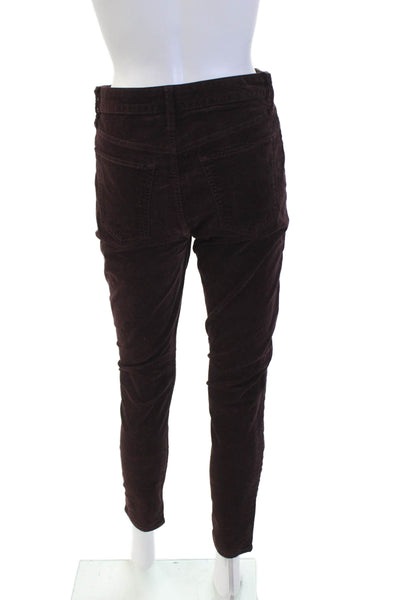 Joes Womens The Charlie High Rise Skinny Ankle Pants Purple Cotton Size 28