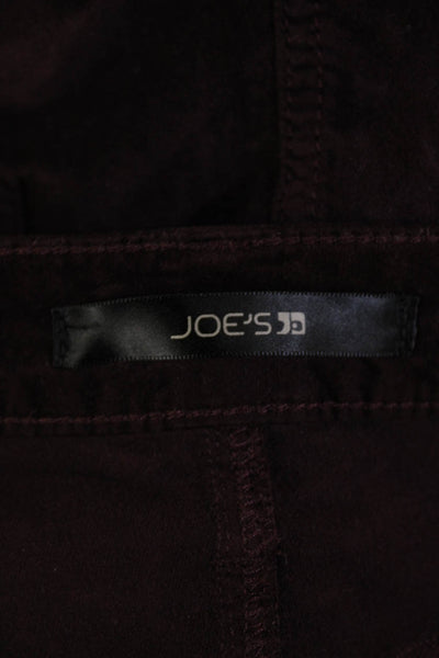 Joes Womens The Charlie High Rise Skinny Ankle Pants Purple Cotton Size 28