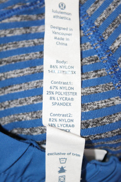 Lululemon Womens Mid Rise Pull On Straight Leg Windbreaker Pants Blue Size 2
