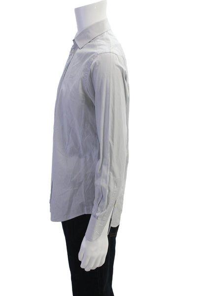 Rag & Bone Mens Cotton Collared Long Sleeve Button-Front Shirt Gray Size 15