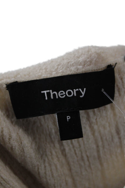 Theory Womens Knit Ribbed Striped Long Sleeve Sweater Multicolor Size P