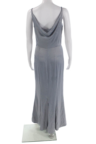 Chi Chi Womens Cowl Neck Spaghetti Strap Side Slit Dress Light Blue Size 4