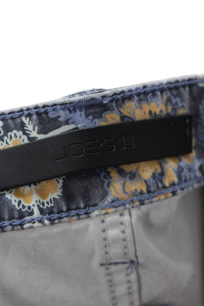 Joes Womens Cotton The Callie High Rise Crop Floral Boot Cut Jeans Gray Size 25