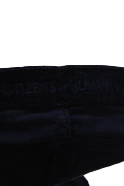 Citizens of Humanity Womens Cotton Velvet Pocketed Skinny Leg Pants Blue Size 26