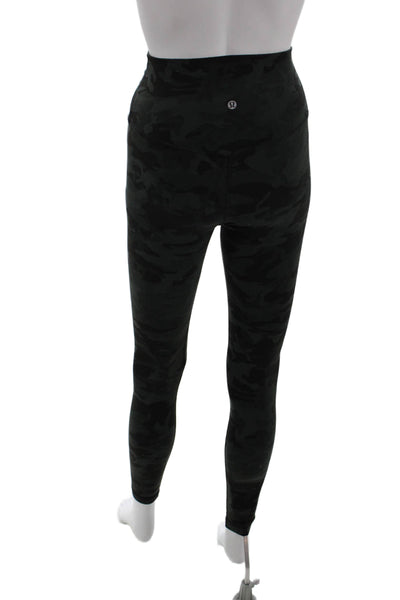 Lululemon Womens Camouflage Print Stretch Ankle Leggings Green Size 4