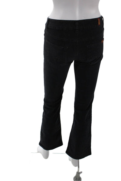 7 For All Mankind Womens Cotton Slim Fit Bootcut Denim Jeans Black Size 26