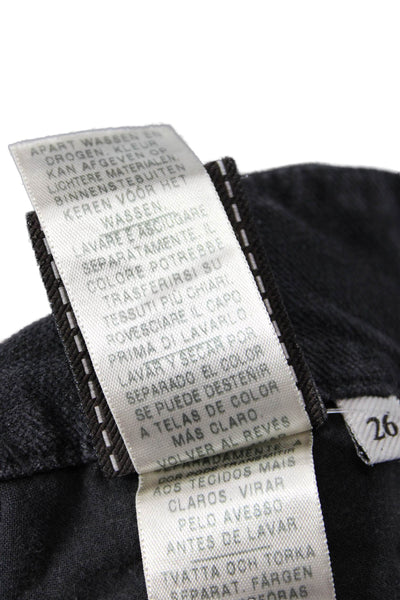 7 For All Mankind Womens Cotton Slim Fit Bootcut Denim Jeans Black Size 26
