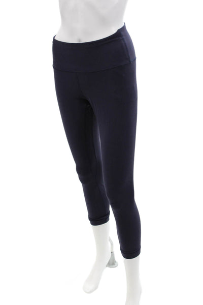 Lululemon Womens Athletic Mid-Rise Stretch Cropped Leggings Blue Size 6