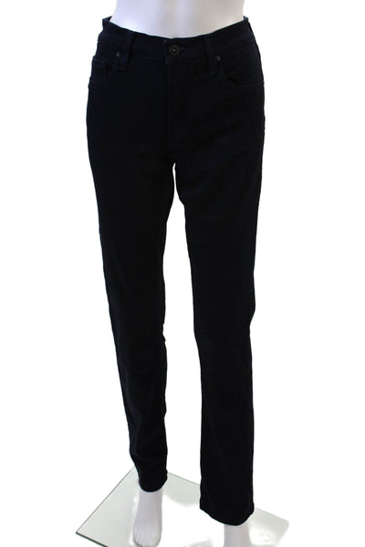 Paige Womens Five Pocket Mid Rise Casual Skinny Jeans Dark Blue Size 30