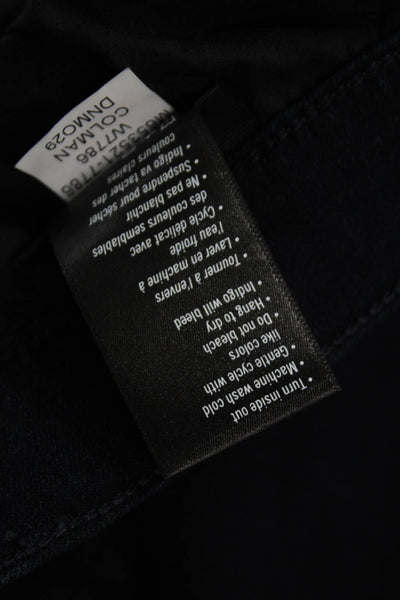 Paige Womens Five Pocket Mid Rise Casual Skinny Jeans Dark Blue Size 30