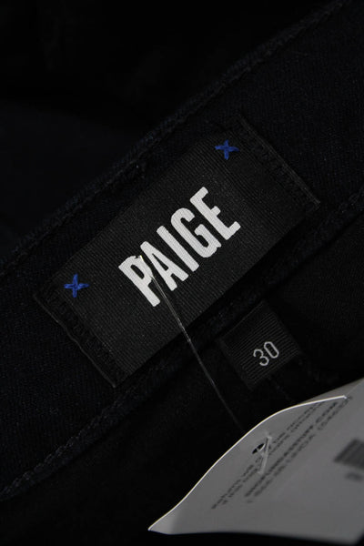 Paige Womens Five Pocket Mid Rise Casual Skinny Jeans Dark Blue Size 30