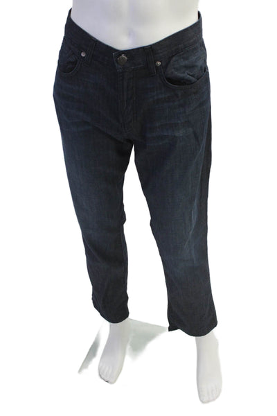 J Brand Mens Cotton Zippered Flat Front Straight Casual Pants Blue Size 34