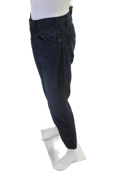 J Brand Mens Cotton Zippered Flat Front Straight Casual Pants Blue Size 34