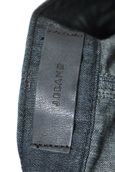 J Brand Mens Cotton Zippered Flat Front Straight Casual Pants Blue Size 34