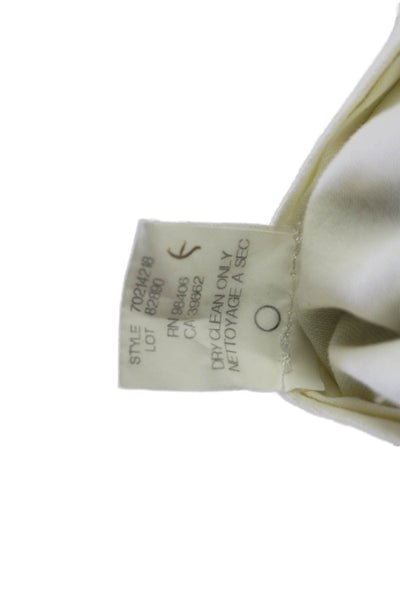 Theory Mens Cotton Striped Flat Front Straight Dress Pants Beige Size 36