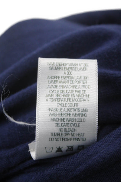 Sundry Womens Cotton Sleeveless Scoop Neck Ruched Dress Navy Size 02