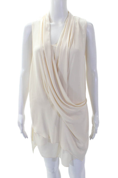 ASTR Womens V-Neck Sleeveless Pullover Layered Mini Dress Pink Size S