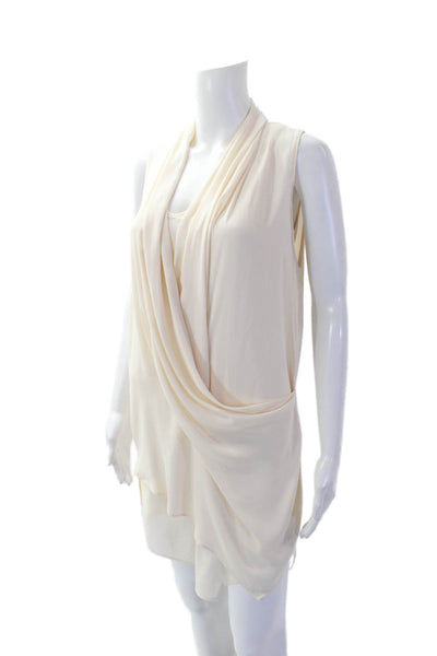 ASTR Womens V-Neck Sleeveless Pullover Layered Mini Dress Pink Size S