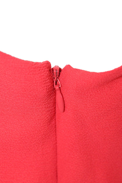 Michael Michael Kors Womens Solid Belted Zip Up Sleeveless Jumpsuit Red Size 6
