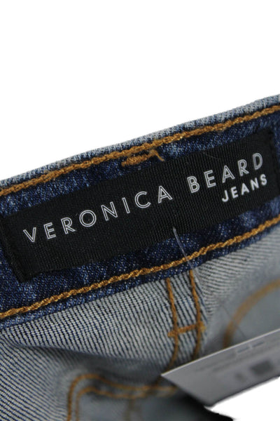 Veronica Beard Womens Cotton Rhinestoned Side Detail Jeans Blue Size 26