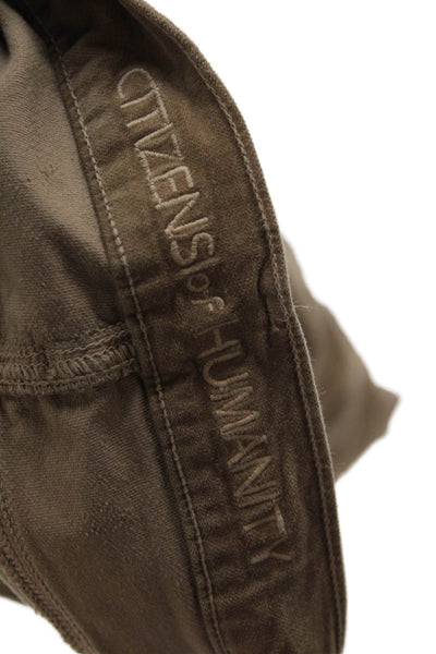 Citizens of Humanity Womens Cotton Velvet Skinny Leg Pants Brown Size 26