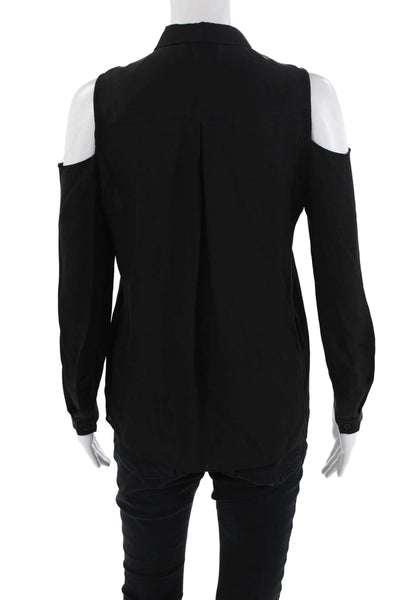 Rebecca Minkoff Womens Sleeveless V-neck Collar Tank Blouse Black Size XS