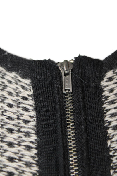 J Crew Womens Cotton Long Sleeve Full Zip Colorblock Knit Sweater Gray Size S