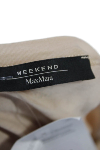 Weekend Max Mara Womens Cotton Short Sleeve Stripe Top Nude Size XS