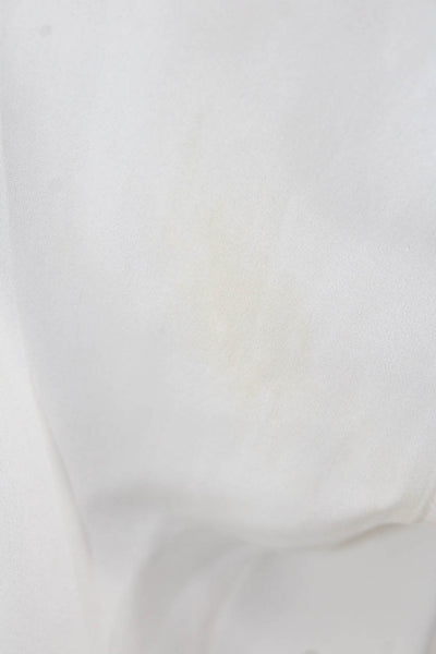 Vince Womens Textured Sleeveless Button Up Sleek Tank Blouse Cream Size XS