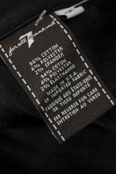 7 For All Mankind Womens Cotton The Skinny Zip Fly Denim Jeans Black Size 25