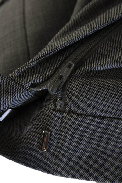 Pronto Uomo Mens Wool Pocketed Flat Front Dress Pants Light Gray Size 44